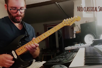 compose and record a shred guitar solo in any style