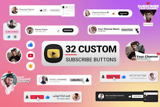 create youtube like and subscribe button animations