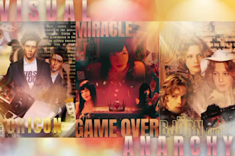 design a custom photo collage, aesthetic poster, or y2k art