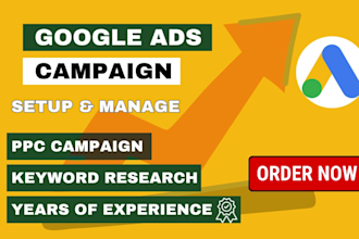 setup and manage your google ads adwords PPC campaigns