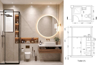 design bathroom floor plans and 3d renders