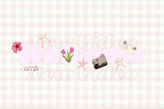 design aesthetic cute intro outro animation for youtube