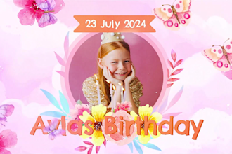create amazing birthday slideshow video for your kids