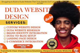 design and redesign responsive duda ecommerce website