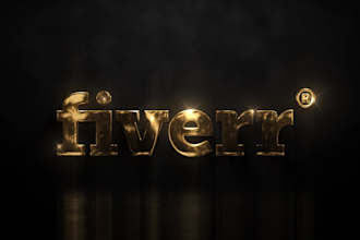 create luxury gold video intro logo animation in 4k