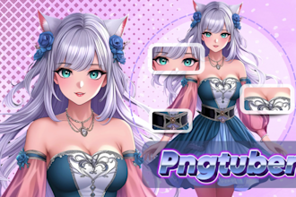 draw your anime pngtuber model for vtuber streams, twitch