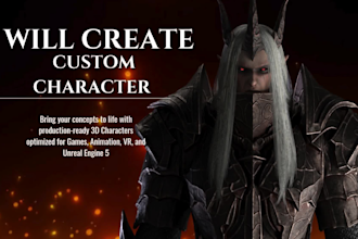 create 3d characters for games, animation, unity ,unreal engine, vrchat