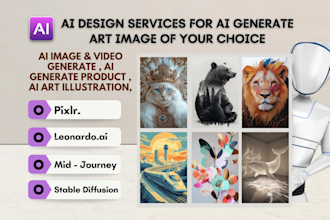 create ai art and charatears using midjourney, leonardo ai