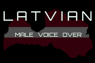 record a deep latvian male voice over