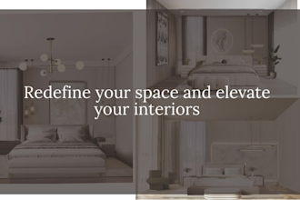do residential and office interior design with 3d renders