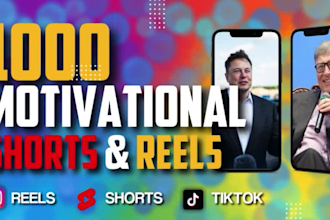 provide bulk viral engaging youtube shorts and motivational instagram reels