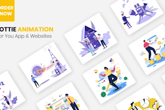 do lottie animation , gif animation, motion graphics and website animation