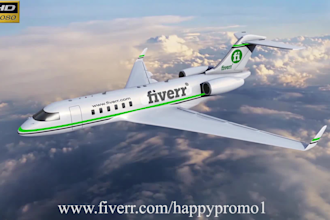 put your logo on a business jet plane video