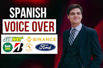record a professional spanish voice over for youtube videos