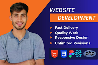 build, rebuild full stack custom website development, front end web developer