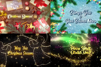 make christmas wish happy new year holiday video event promo