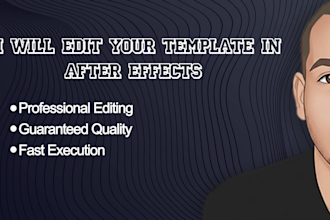 edit your template in after effects