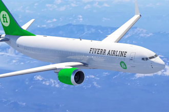make jet airplane logo animation
