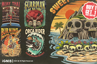 design exclusive vintage illustration for custom retro t shirt design