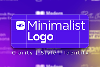 design a professional minimalist logo with guidelines