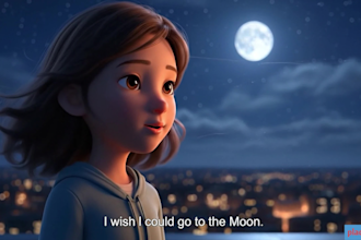 create cinematic 3d cartoon animation in movie style