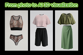create 3d clothing mockups on an invisible mannequin