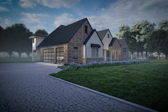 design house exterior architectural 3d rendering
