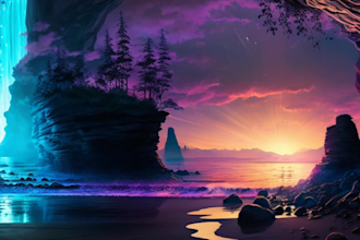 design fantasy magical landscape and all concept art