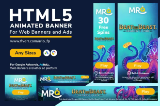 design attractive animated HTML5 banner ads