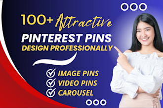 design pinterest pins, idea pins, ads and video ads for you