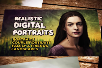 create realistic digital portrait illustration