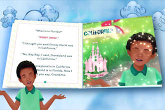create amazing children book trailer video or  kids  promo