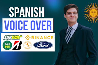 record a argentinian or uruguayan spanish voice over