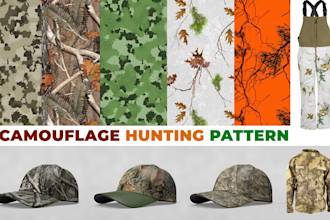 design and redesign camouflage seamless clothing print pattern