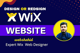 design develop wix website, design redesign wix landing page