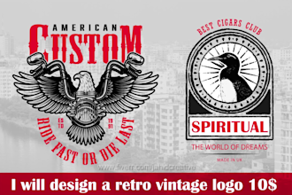 design a retro vintage badge logo
