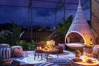 create cozy relaxing nature raining video for you