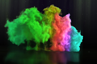 create colorful smoke bomb logo reveal intro