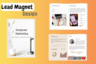 design PDF workbook, lead magnet, checklist and ebook
