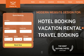 design hotel booking vacation rental website airbnb website, short term rental