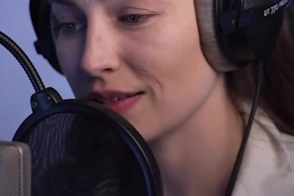 record in a female german voice over