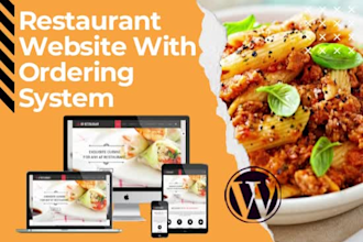 design restaurant website with online food ordering system