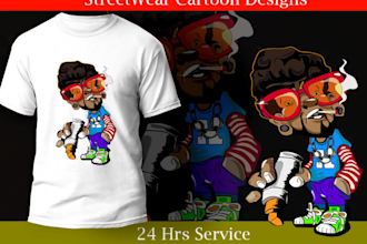 do streetwear unique cartoon designs