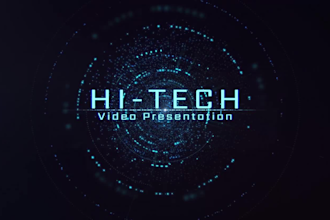 create hi tech text animation video ads