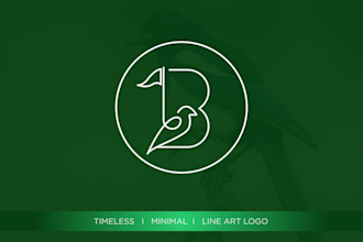 design negative space minimal single line art logo