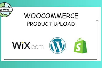upload products variation to woocommerce wordpress, wix and shopify stores