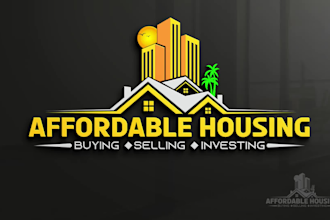 design modern real estate and construction logo