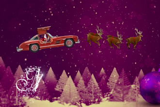 make exclusive christmas greeting video card for your business