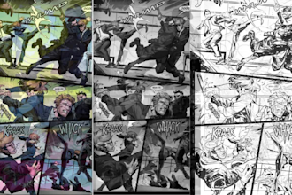 draw superhero comic, comic page, comic book, marvel stlye, comic illustrator