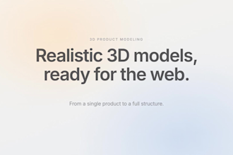 create realistic 3d models in glb for your website